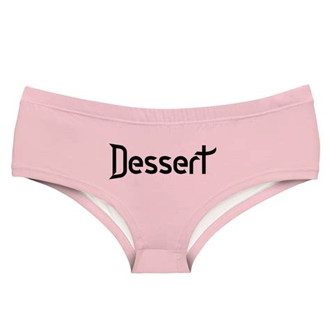 Deanfire Super Soft Women 3d Panties Underwear Dessert Letters Print Kawaii Push Up Sexy Briefs