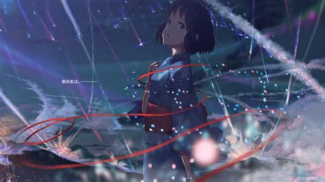 Anime Mitsuha Miyamizu Your Name Wallpaper Resolution1920x1080 Id