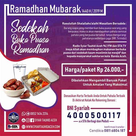 Donasi Ditutup Laporan Donasi Buka Puasa Bersama Syiar Tauhid Aceh
