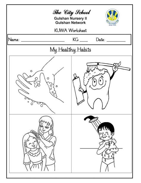 Every activity can be used at home with one or more children or adapted for use in a day care/preschool classroom. Healthy Habits for Kids Worksheets Healthy Habits ...