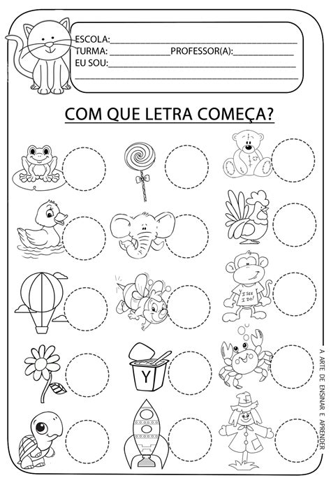 A Arte De Ensinar E Aprender Atividade Pronta Letra Inicial Atividades De Alfabetiza O