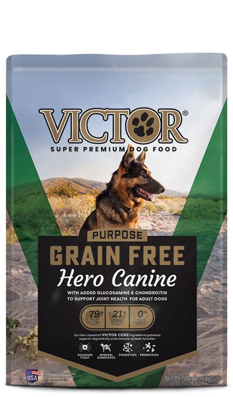 Sourced and made in the usa. Victor Grain Free Hero Canine Joint Health Dog Food 30lb ...