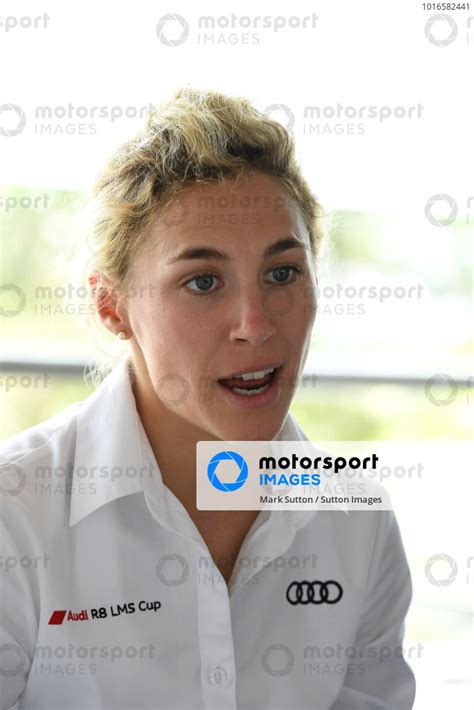 Rahel Frey SWI Castrol Racing Team Is Interviewed By The Media At
