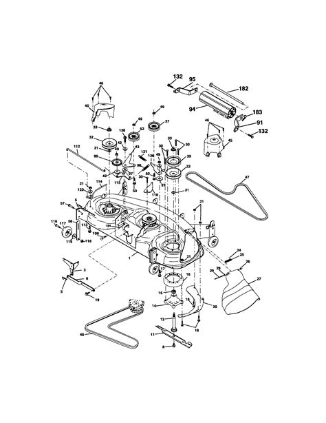 Thread the belt around the remaining mower. MOWER DECK Diagram & Parts List for Model 917276360 ...