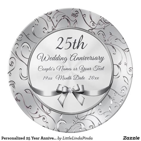 Personalized 25 Year Anniversary T Plate Zazzle 25 Year