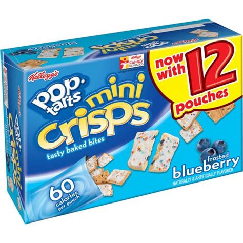 kellogg s pop tarts mini crisps frosted blueberry tasty baked bites 0 49 oz 12 count walmart