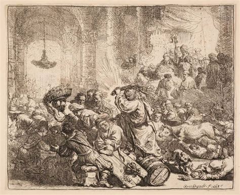 Lot 33 Rembrandt Christ Driving The Money Changers