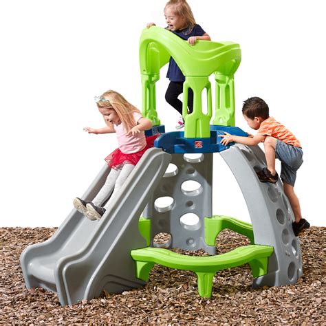 Climbing wall and 2 curved water slides are made of 840d oxford that provide safe and versatile game when your kids slide and climb. Step 2 Castle Top Mountain Climber - Toys & Games ...