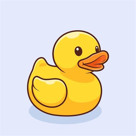 Premium Vector Cute Cartoon Rubber Duck Vector Illustration