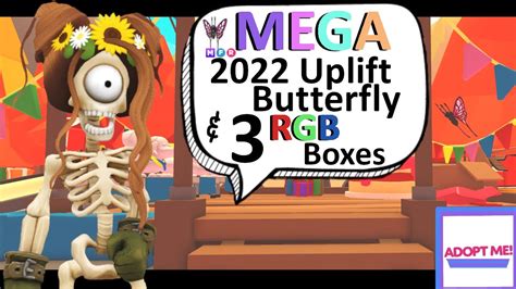 New Mega Neon 2022 Uplift Butterfly 🦋 3 Rgb Boxes Adopt Me