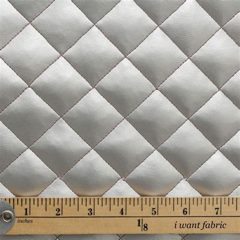 Faux Leather Quilted Diamond Fluted Car Seating Vehicle Upholstery Fabricwhite