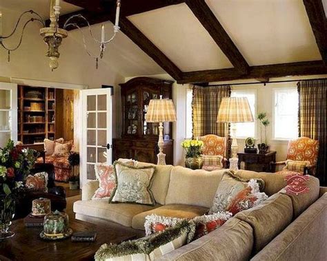 20 Elegant Country Living Room Design Ideas French