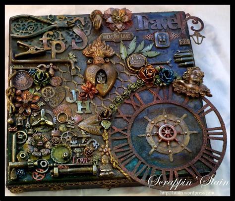 Mixed Media Assemblage And Collages In 2021 Altered Canvas Steampunk