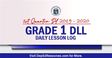 Daily Lesson Log Grade 1 DepEd Resources