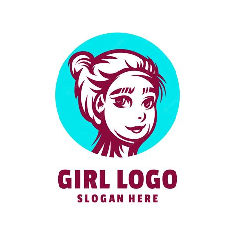 Premium Vector Girl Logo Design Vector