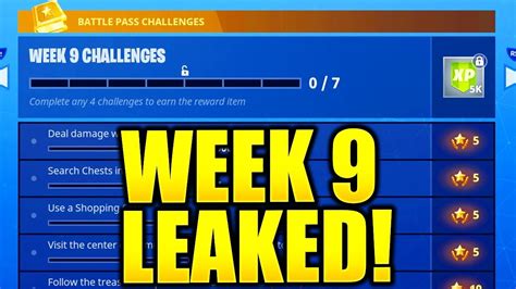 Fortnite Season 5 Week 9 Challenges Leaked Week 9 All Challenges Easy