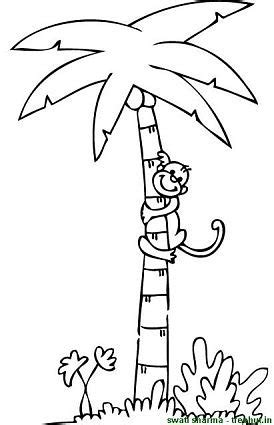 Let the coloring go wild with this super fun jungle monkey coloring page. Trees Coloring Page