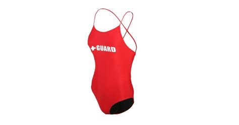Lifeguard Tie Back Swimsuit 1 Piece Lycra