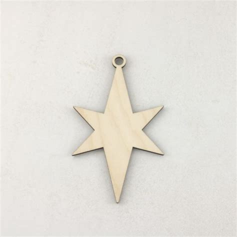 Wooden Christmas Star Craft Blank Decorations Artcuts