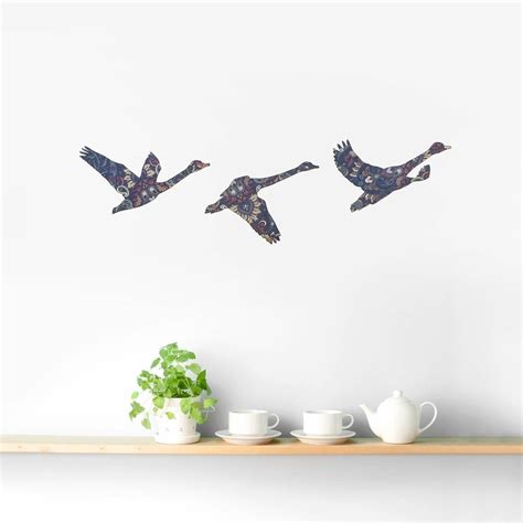 Vintage Wallpaper Wooden Swans Homify