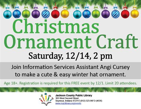 Make An Ornament For Your Tree Jackson County Public Library
