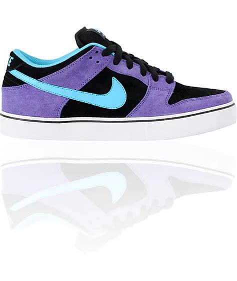 Nike Sb Dunk Low Lr Purple And Chlorine Skate Shoes Zumiez