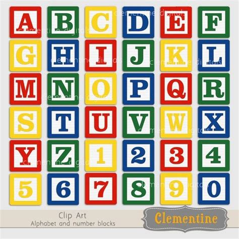 Blocks Fonts Clipart Alphabet Clip Art Kids Blocks Clip Art