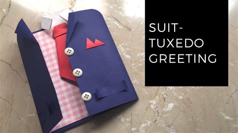 diy suit tuxedo greeting card tutorial