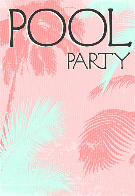Fun In The Sun Free Pool Party Invitation Template Greetings Island