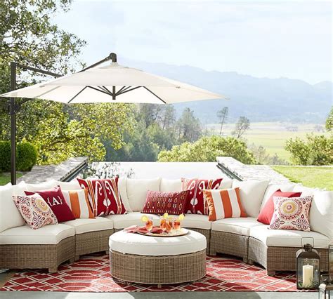 Build Your Own Torrey All Weather Wicker Rounded Sectional Components