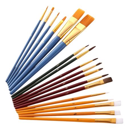 25pcs Paint Brushes Set Nylon Hair Painting Brush Variety Style Oil