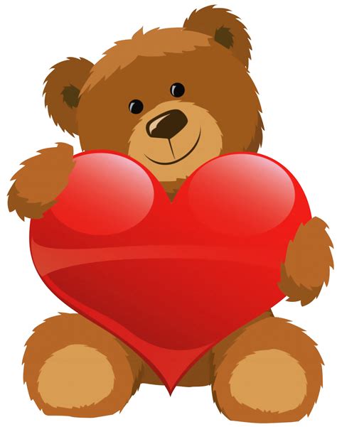 Cute Bear With Heart PNG Clipart Picture Corazones Para Imprimir