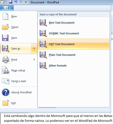 Windows 7 Soporta Open Document De Forma Nativa Carrero