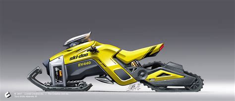 An Electric Snowmobile Concept With Three Motorized Tracks Advanced