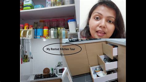 My Rented Kitchen Tour How To Organize Small Kitchen Hindivlog Youtube