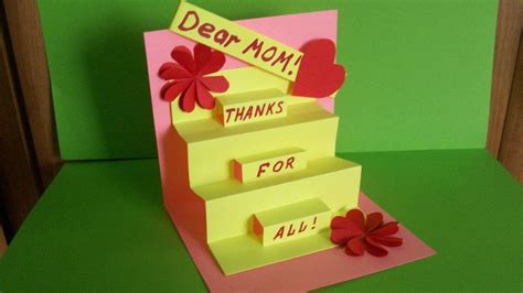 Mom's day gifts to make. How To Make A Greeting Pop Up Card For Mom| Birthday ...