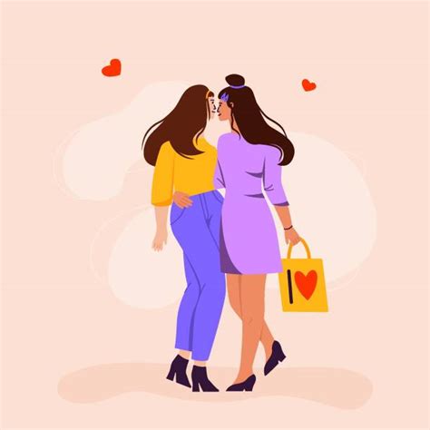 290 Cartoon Of A Lesbians Kissing Stock Illustrations Royalty Free