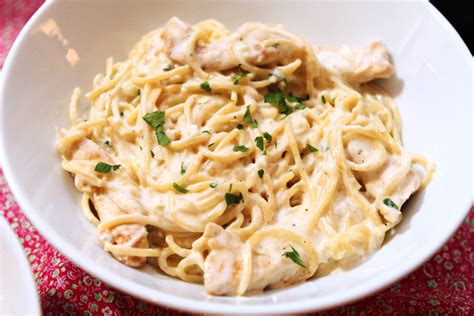 Alfredo Pasta With Cajun Spiced Chicken Table For Two® By Julie Chiou
