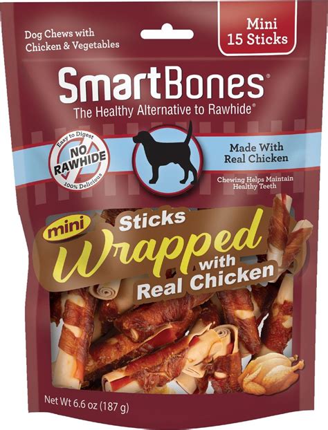 Smartbones Mini Chicken Wrapped Sticks Chicken Flavor Dog Treats 15