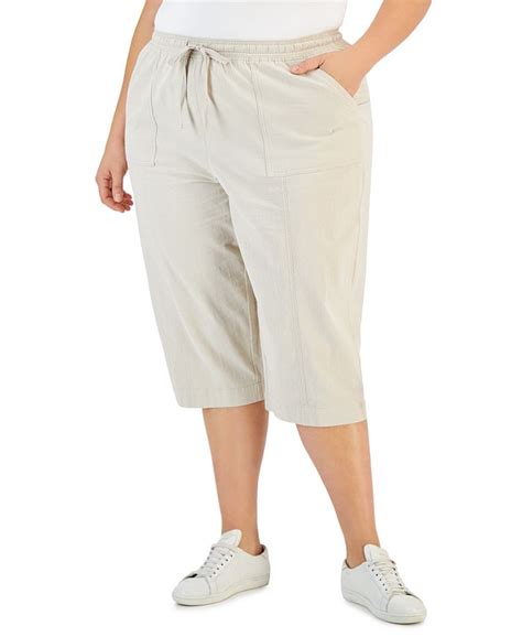 Karen Scott Plus Size Quinn Capri Pants Created For Macys And Reviews