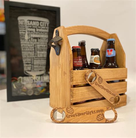 Custom Wooden Beer Caddy Personalized Groomsman T Beer Etsy
