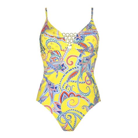 Maillot De Bain 1 Pièce Paola Marbella Soraya Swimwear Jaune Et Bleu