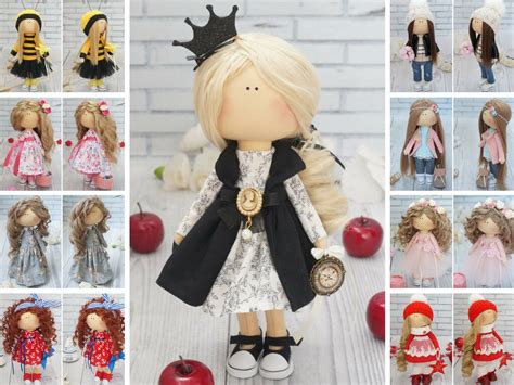 Princess Doll Textile Doll Rag Doll Fabric Doll Bambole Cloth Doll