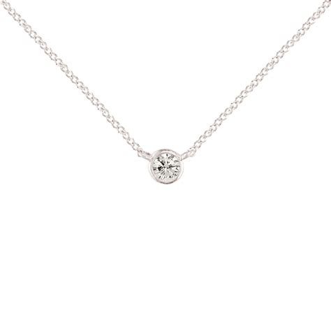 9ct White Gold Diamond Necklace London Road Jewellery