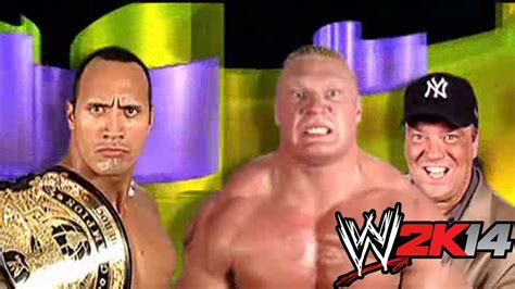 The Rock Vs Brock Lesnar Wwe 2k14 Relives Summerslam History Youtube