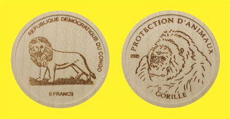Congo Wood Coin The Gorilla Made Of M Aple