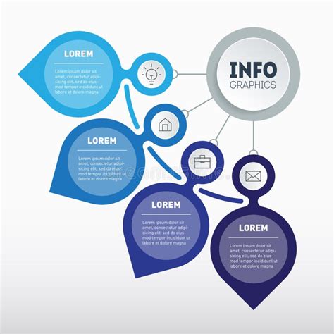 Business Presentation Concept With 4 Directions Infographic Of