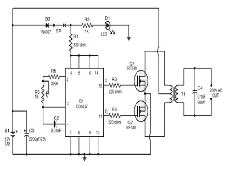 Simple 100w Inverter Circuit