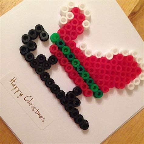 Christmas Card Hama Beads By Redcherryrock Easy Perler Bead Patterns