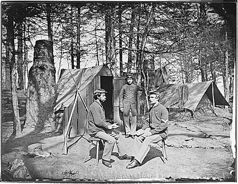 Civil War Soldiers In Camp